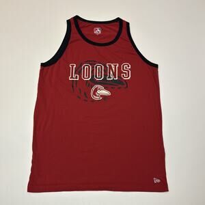 Great Lakes Loons Shirt Mens Size 2XL XXL Red Sleeveless MiLB Baseball Logo